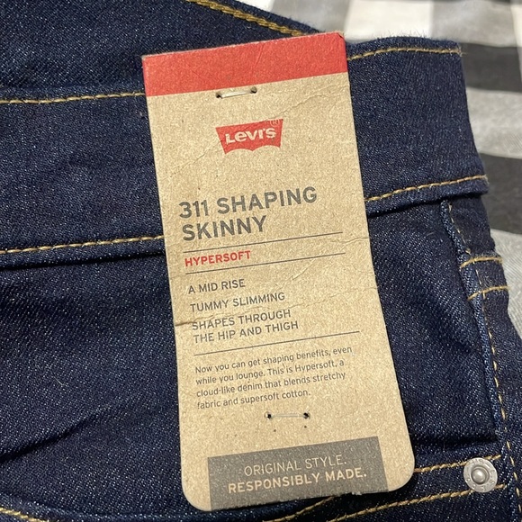 Levi's Levi 311 Shaping Skinny Hypersoft Mid Rise Tummy Slimming Jeans 34 x 30 - Picture 10 of 15